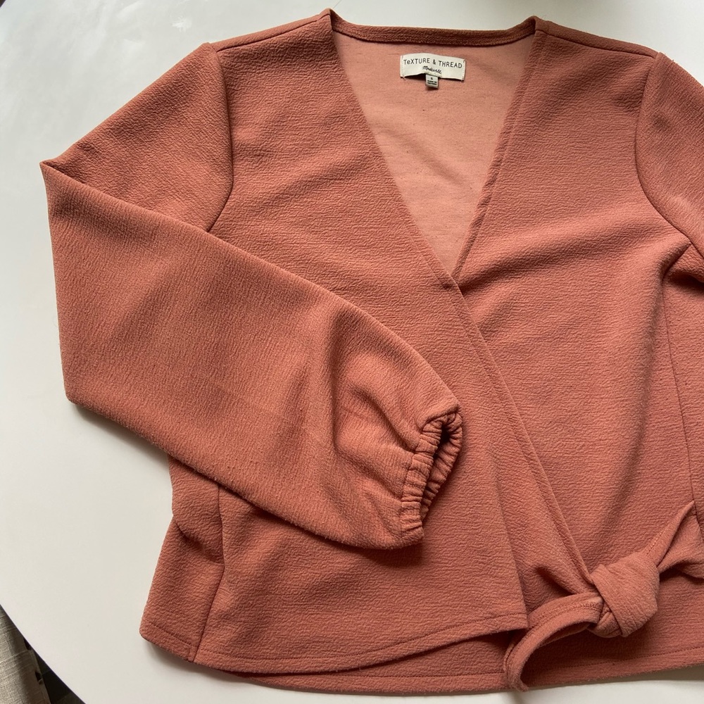 Madewell Texture & Thread Crepe Wrap Top